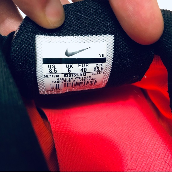 Nike Womens Flex 2016 RN 830751-012 Black Pink Running Shoes Lace Up Size 8.5 - Picture 3 of 6